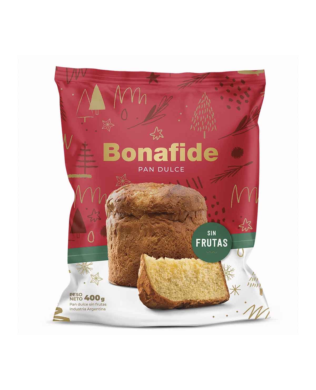 Pan Dulce Bonafide sin Frutas x 400 Gr